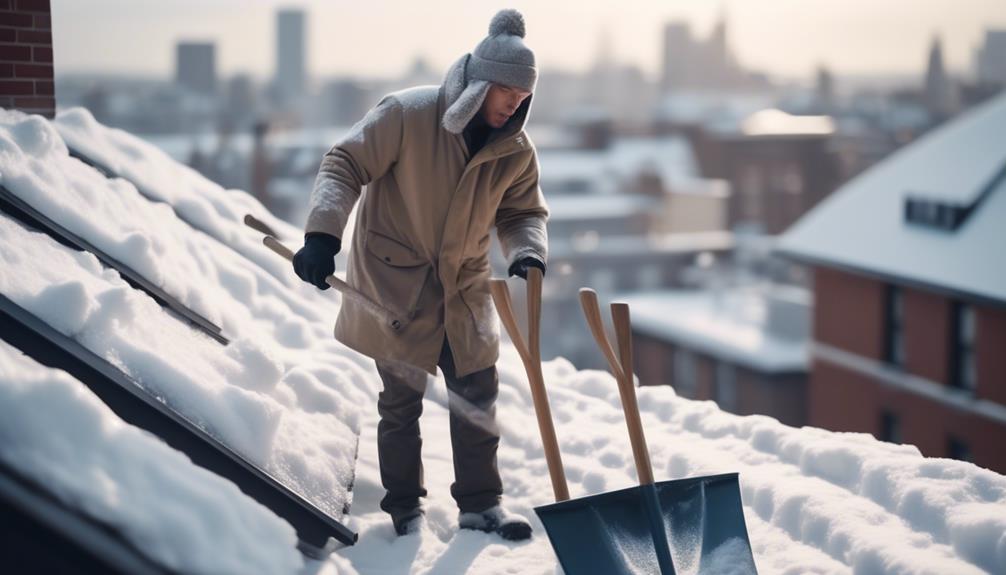 clearing snow from skylights