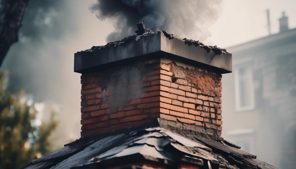 damaged chimney crown repair