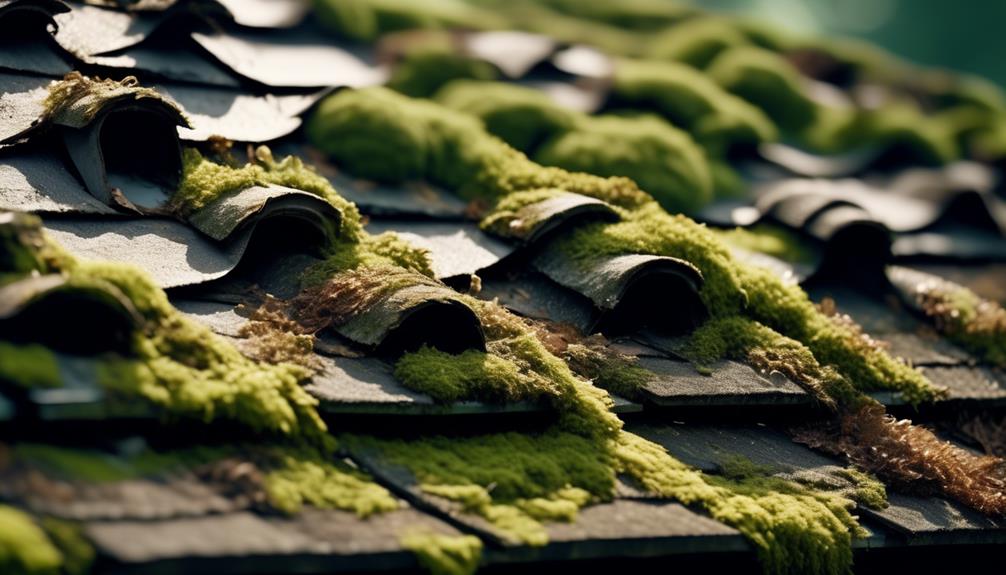 decaying roofing materials