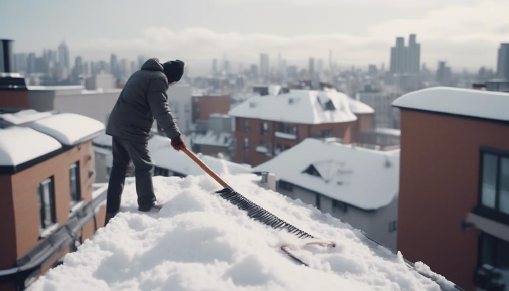 removing snow from roof valleys