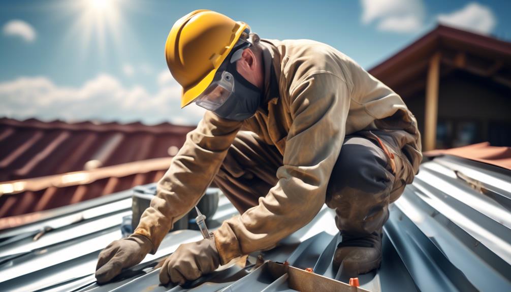 repairing damaged metal roof