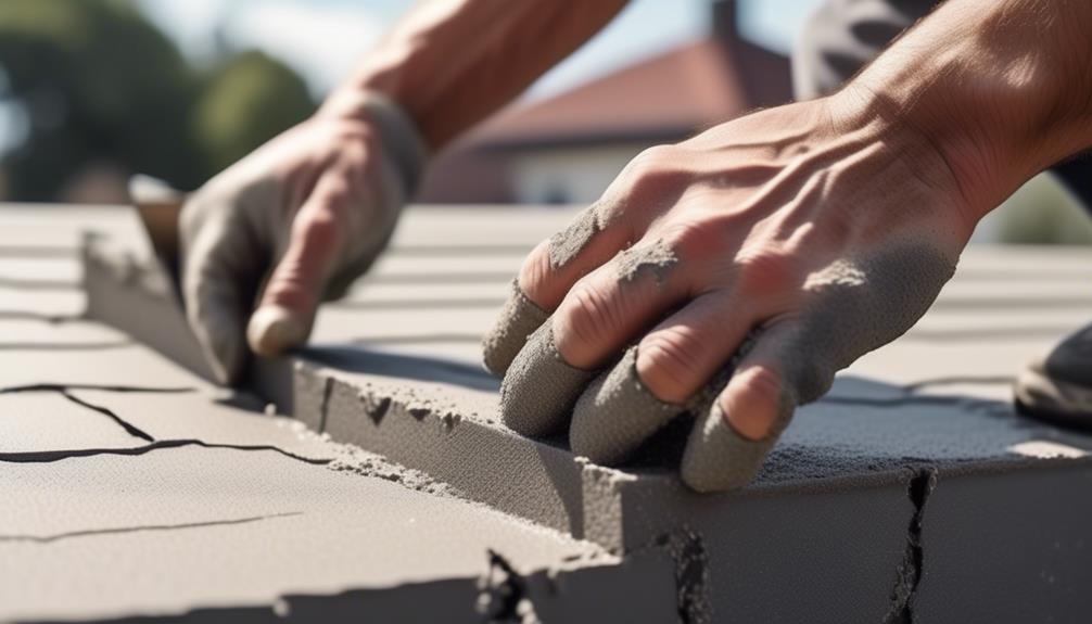 repairing roof leaks with cement
