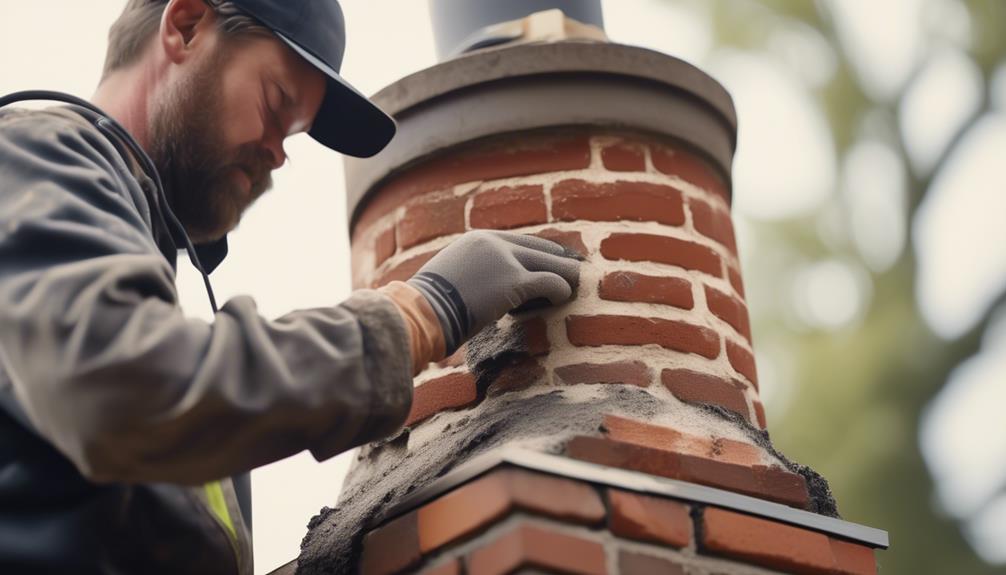 restoring a damaged chimney crown