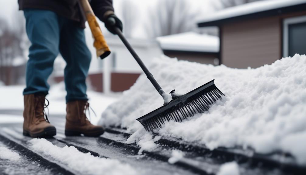 snow removal techniques for shingles