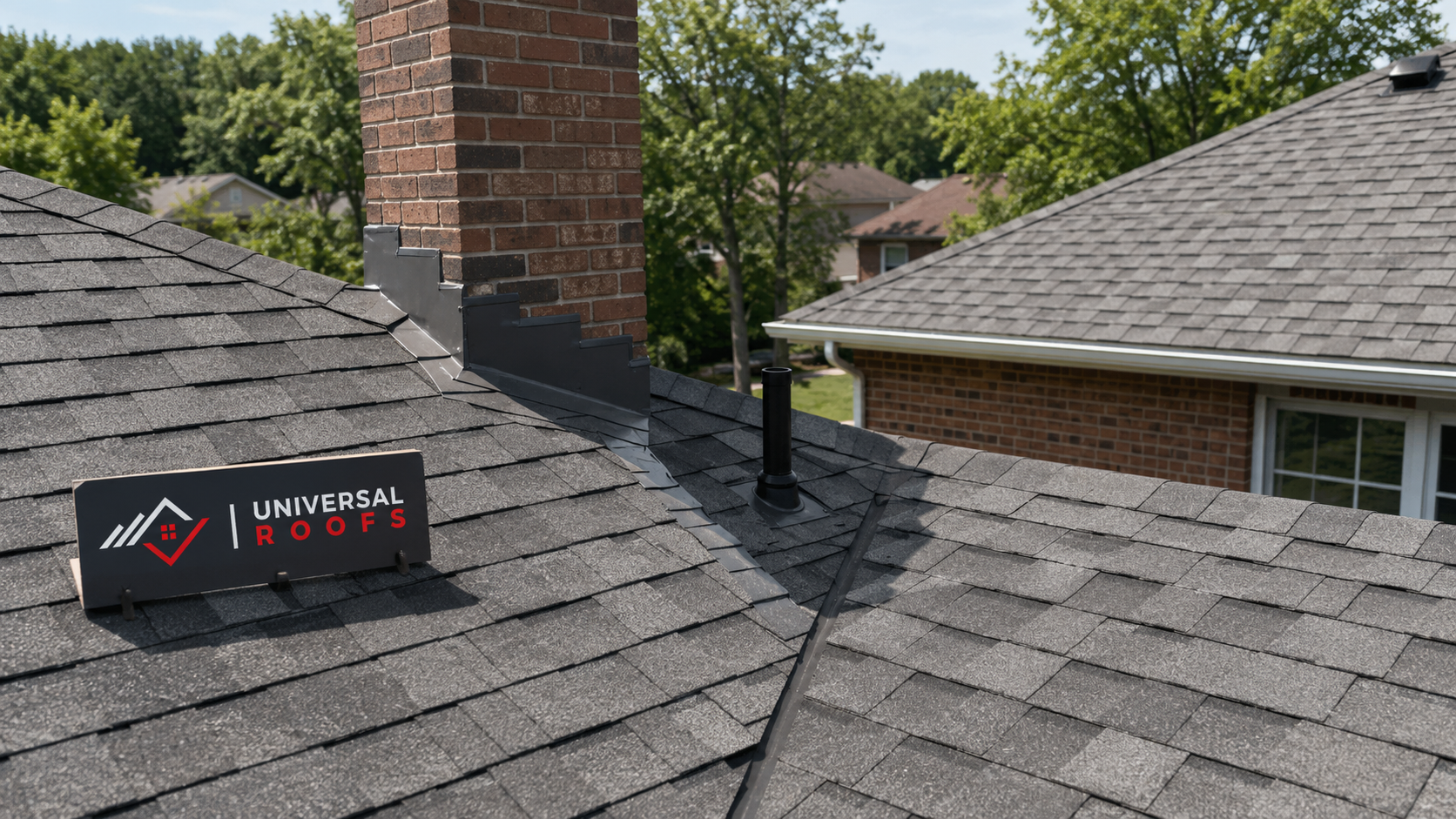 Asphalt shingle roof on a suburban Vaughan home showing typical areas needing roof repair