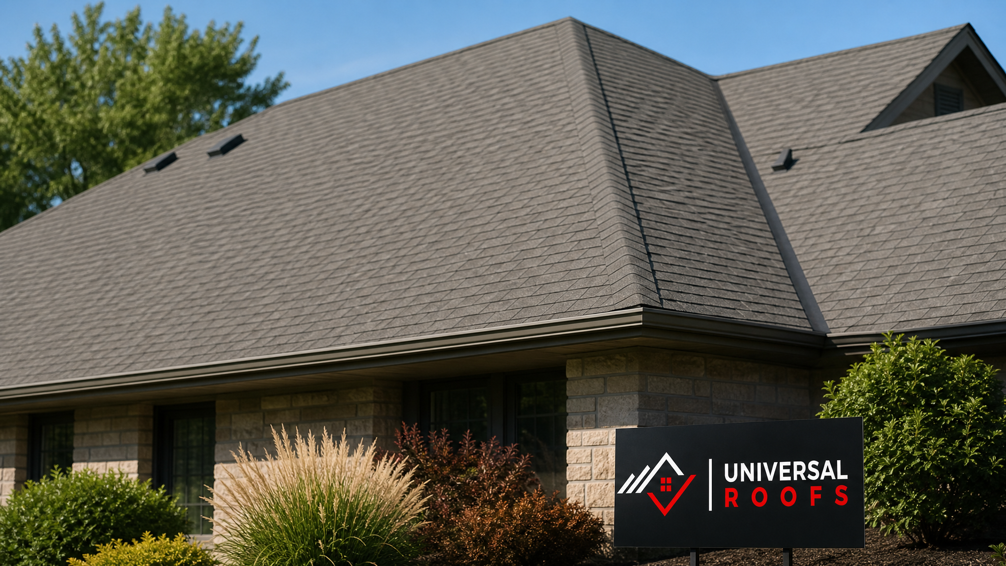 Clean shingle roof free of algae and mould streaks on a Toronto home in summer daylight