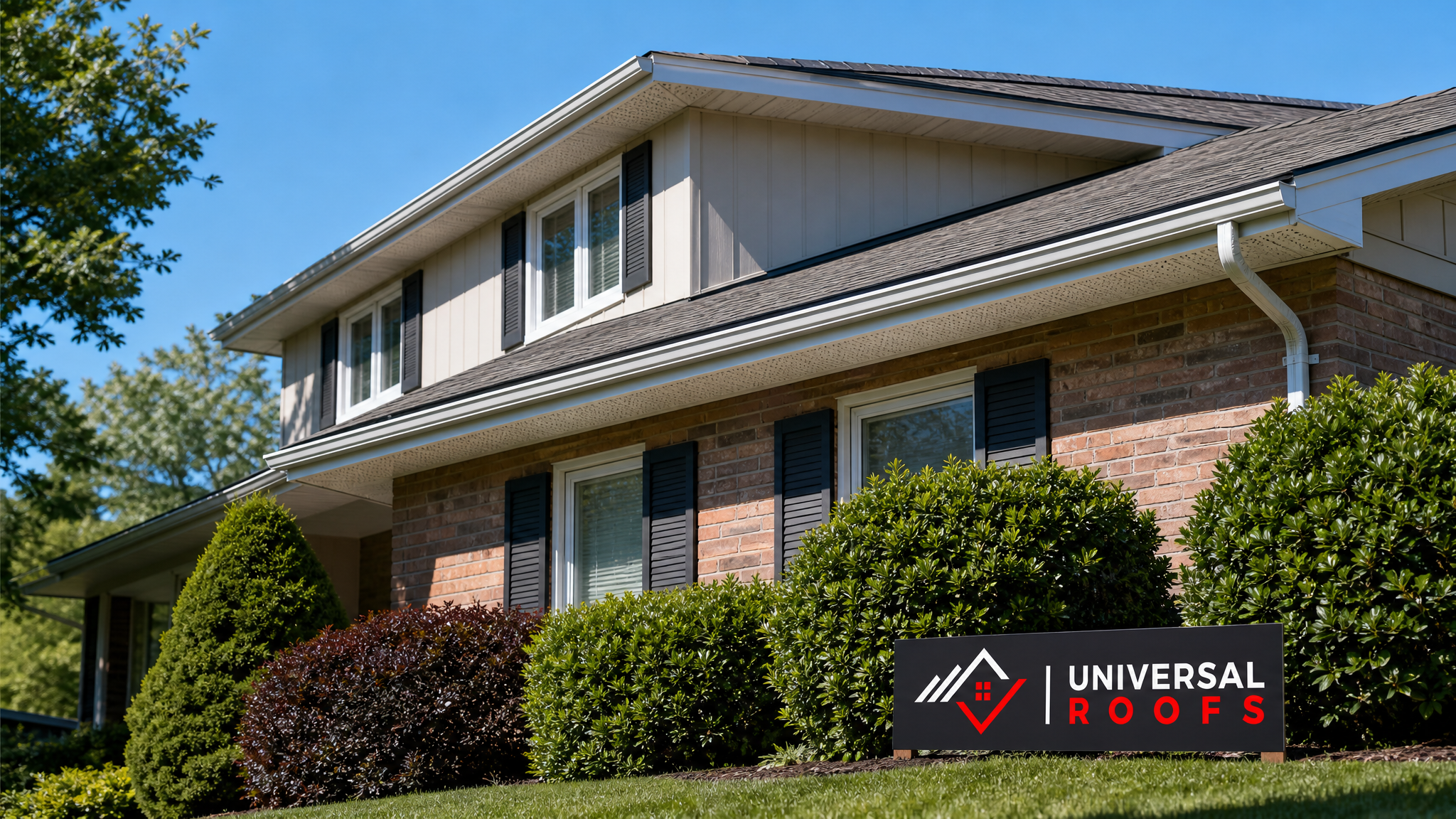 Well-ventilated Toronto home roof with ridge vent and soffit vents visible on a bright summer day