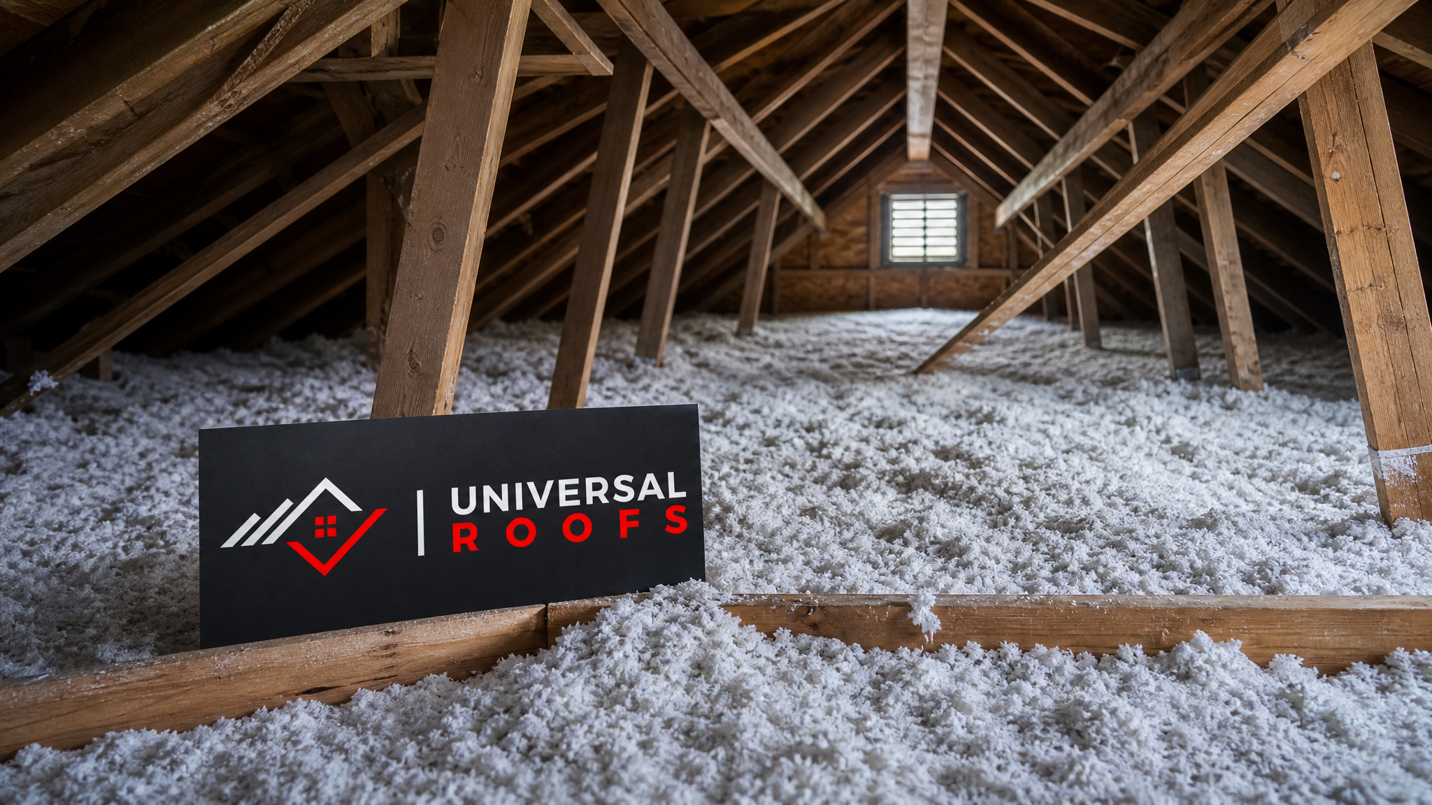 Well-insulated Toronto attic with even, deep blown-in insulation coverage across the joists in summer daylight