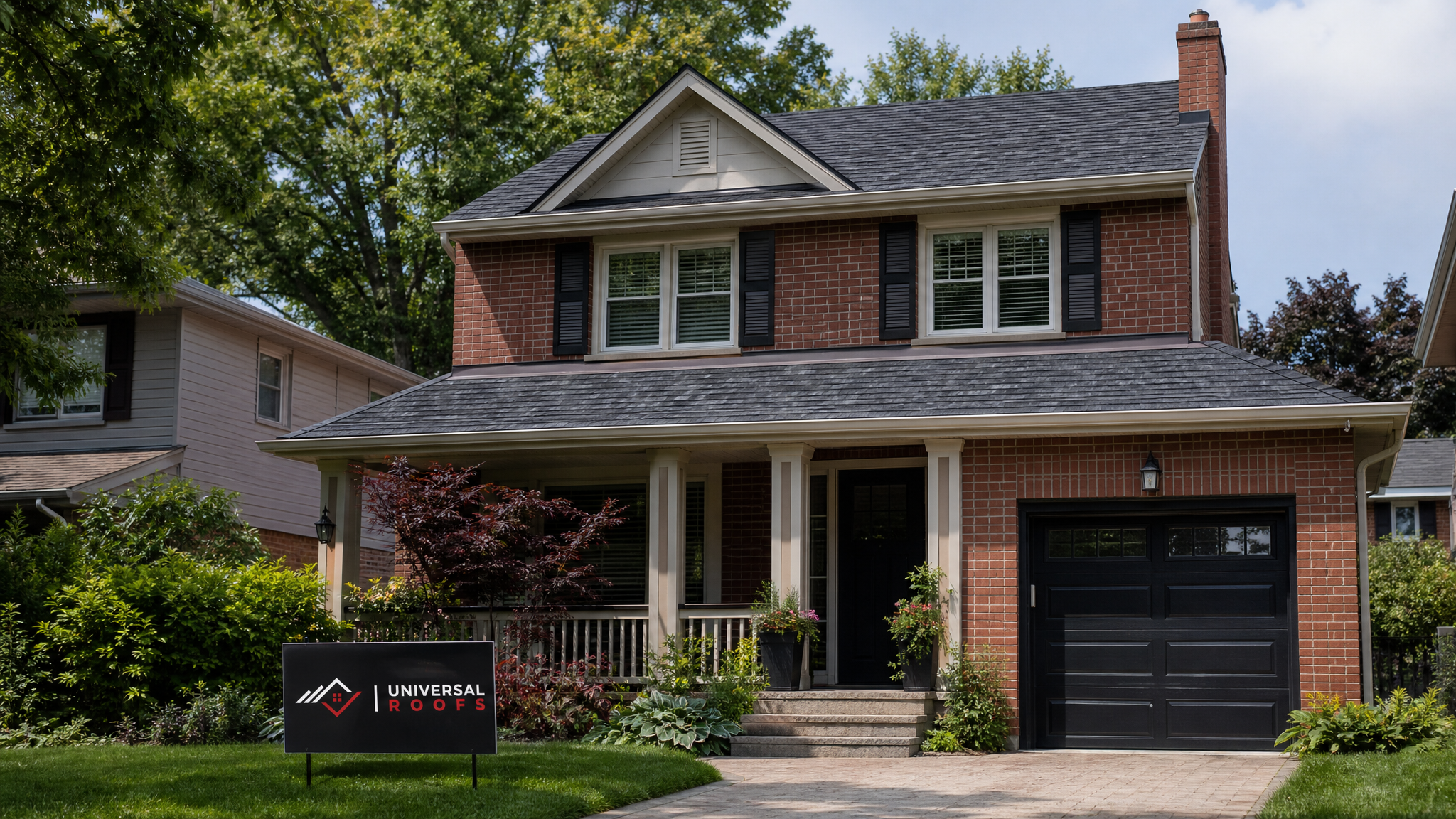 Well-maintained roof on an attractive Toronto home with strong curb appeal