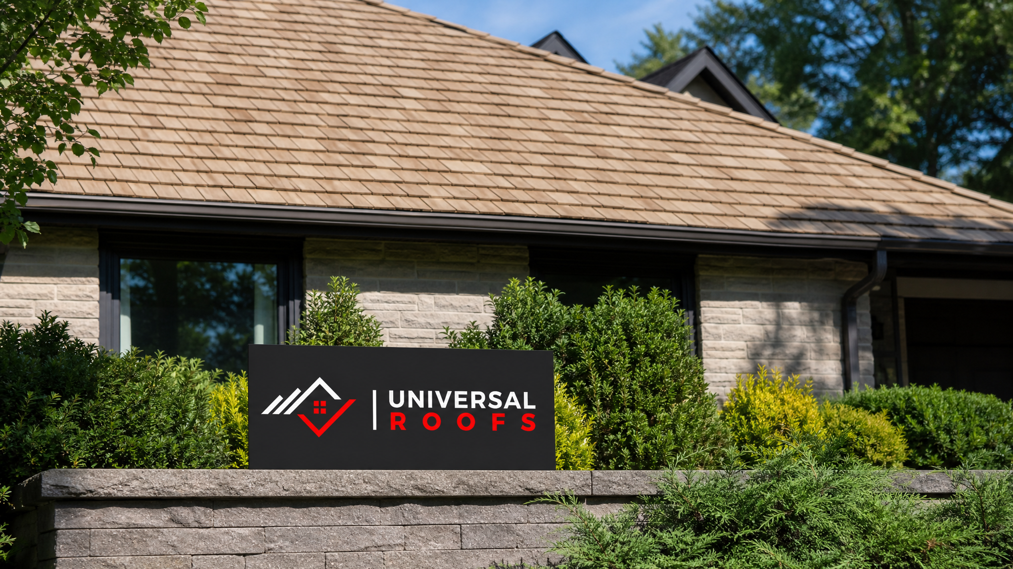 Clean cedar wood shake roof free of moss and algae on a Toronto home in summer daylight