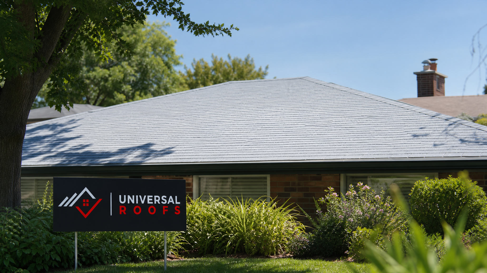 Well-maintained Toronto home roof with a reflective cool coating applied, shown in summer daylight