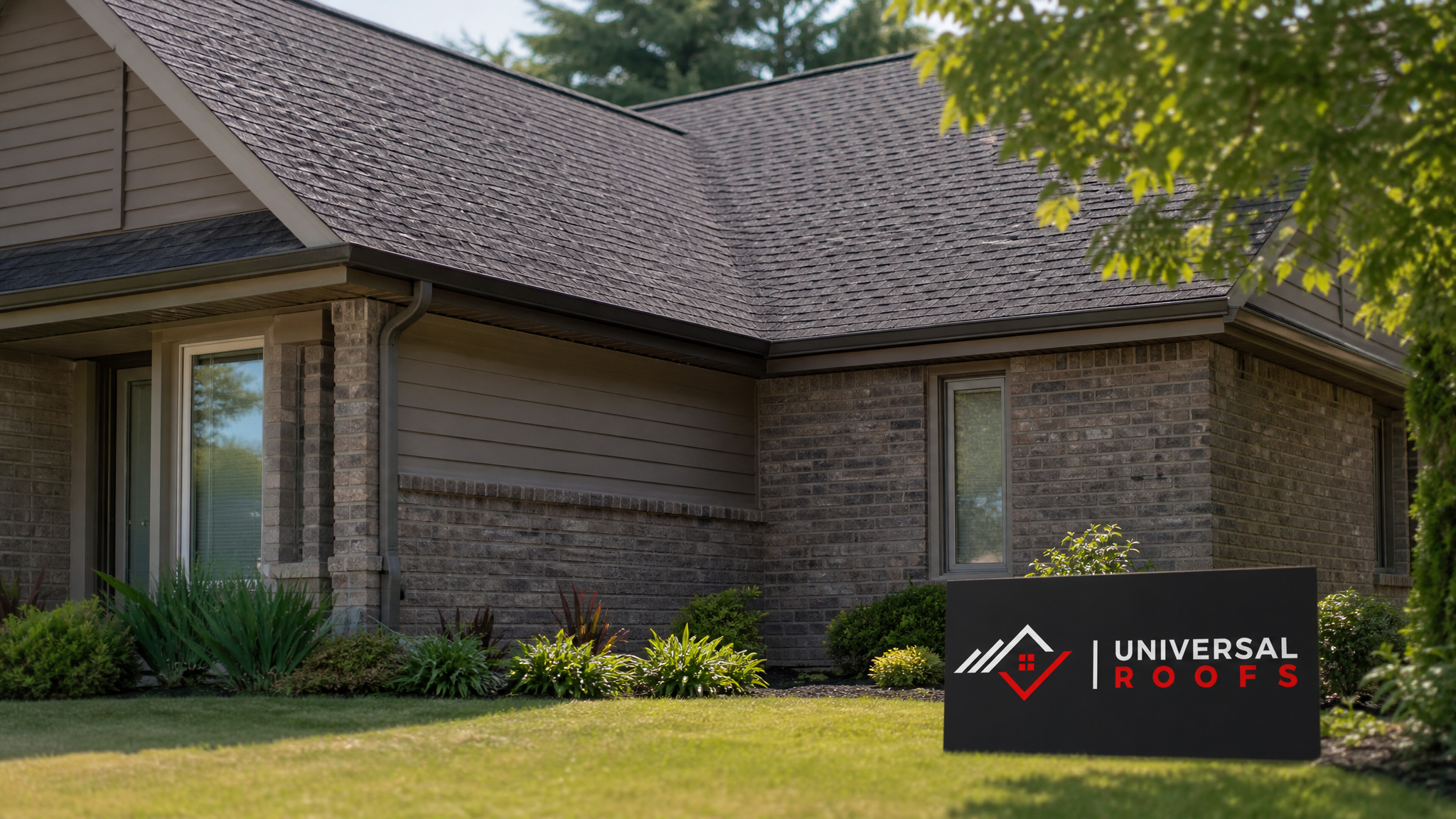 Dry, freshly repaired roof section on a Toronto home after professional leak detection and sealing, summer daylight