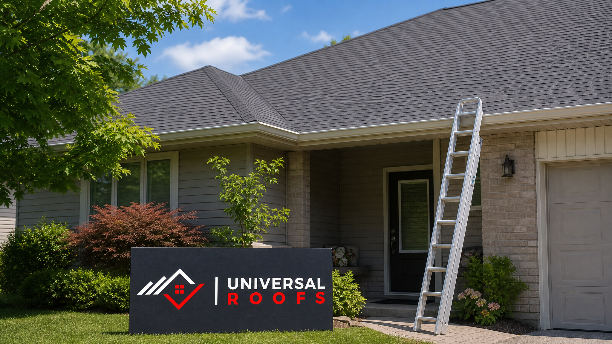 Clean asphalt shingle roof on a Toronto area home in summer daylight with no algae staining visible