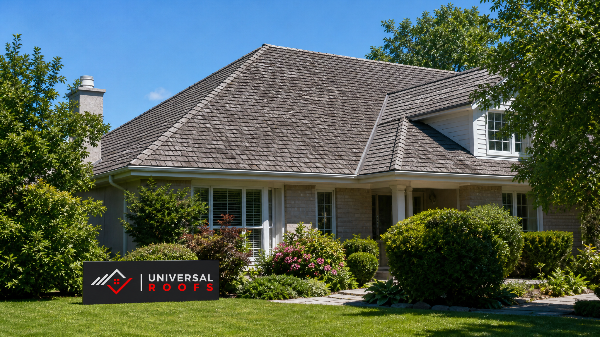 Well-ventilated cedar shake roof on a Toronto home showing healthy, evenly toned shakes in summer daylight