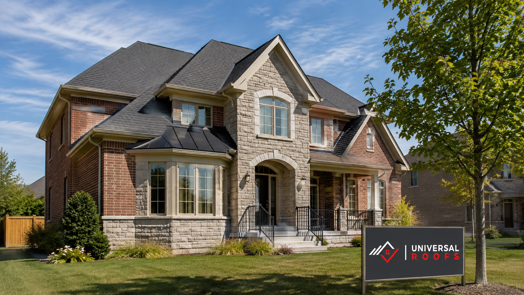 New architectural shingle roof on a suburban Milton home showing the roofing Milton homeowners expect