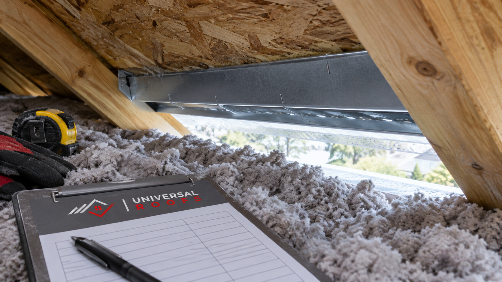 Rafter baffle keeping the soffit intake clear above attic insulation Richmond Hill homes rely on