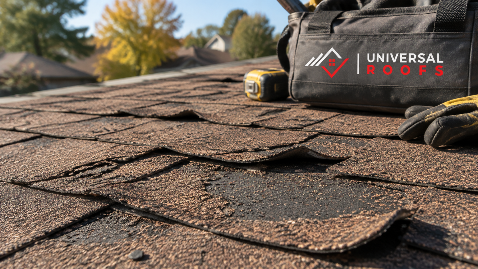 Curling and cracked asphalt shingles showing when roof repair Aurora work stops being worthwhile